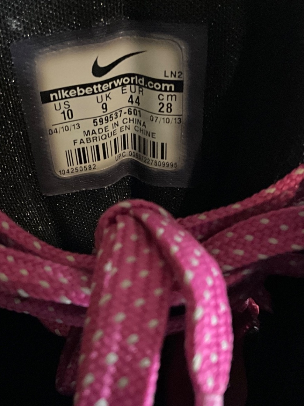 Nike Hyperdunk 2013 Think Pink Kay Yow Basketball Shoes Men's 10 - Picture 8 of 8